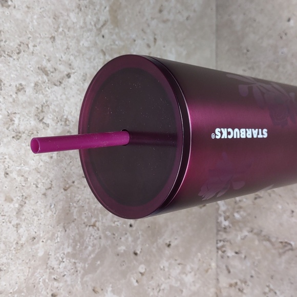 Starbucks Fall 2020 Plum Rose Stainless Steel 24oz Tumbler - Picture 3 of 6